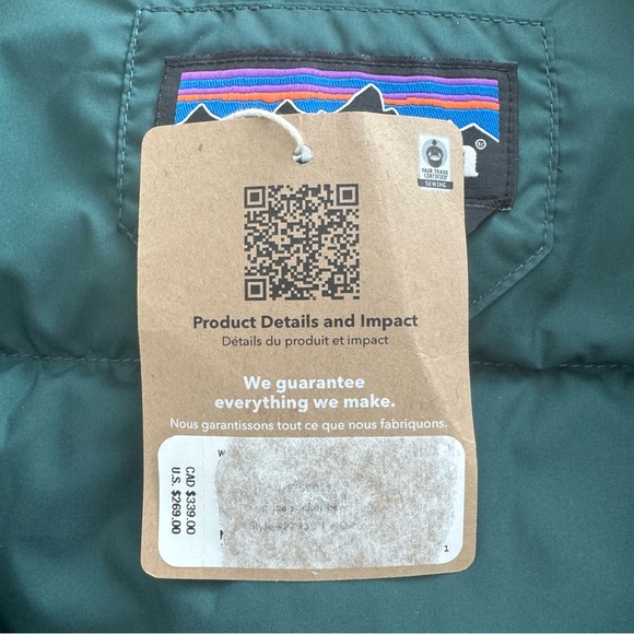 NWT Patagonia Women's Silent Down Jacket Coat XS Northern Green $269 - Picture 7 of 12